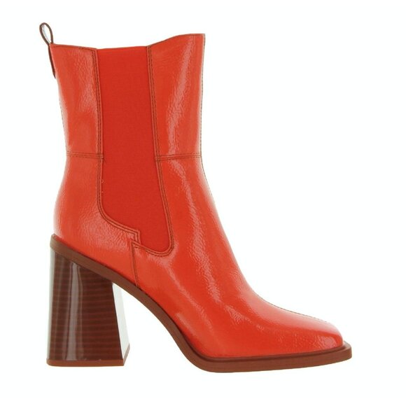 Circus by Sam Edelman Lauren Faux Leather Square Toe Chelsea Boots Toffee Poppy - Picture 1 of 8